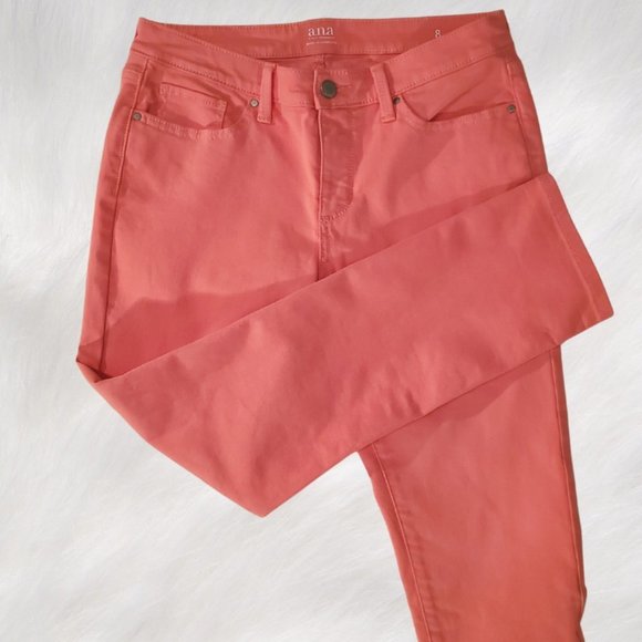 a.n.a. Reddish Pink Skinny Ankle Jeans - Size 8 - Picture 3 of 14